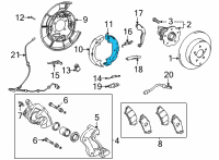 OEM 2020 Toyota Mirai Park Brake Shoes Diagram - 46550-47010