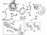 OEM 2016 Toyota Mirai Park Brake Shoes Spring Diagram - 90016-DY003