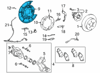 OEM 2013 Toyota Prius V Backing Plate Diagram - 46503-47030