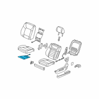 OEM Honda Pilot Heater, Left Front Seat Cushion Diagram - 81534-SZA-A11