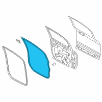 OEM 2022 Ford EcoSport Door Weatherstrip Diagram - DN1Z-7420530-E