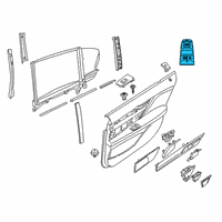 OEM 2022 BMW 740i xDrive Rear Complete Door Block Switch Unit Diagram - 61-31-9-382-505