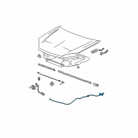 OEM 2007 Chevrolet Malibu Cable Asm-Hood Primary Latch Release Diagram - 25878724