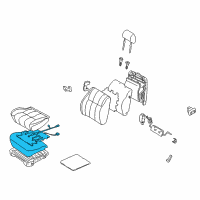 OEM 2000 Toyota 4Runner Seat Cushion Pad Diagram - 71511-35040