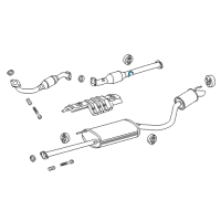 OEM 2014 Toyota Highlander Center Pipe Support Bracket Diagram - 17572-0V020