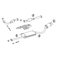 OEM 2015 Toyota Highlander Center Pipe Support Bracket Diagram - 17572-0V020