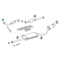 OEM Toyota Rear Muffler Gasket Diagram - 17451-0V020