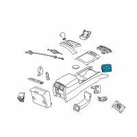 OEM 2006 Jeep Commander CUPHOLDER-Floor Console Diagram - 5143592AB