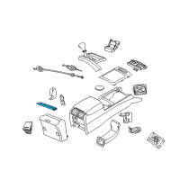 OEM Jeep Hinge-Floor Console Lid Diagram - 5143595AA