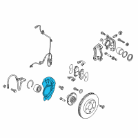 OEM 2018 Kia Soul EV Front Brake Disc Dust Cover Left Diagram - 51755E4000