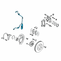 OEM 2018 Kia Soul EV Wheel Sensor-Front , RH Diagram - 95671B2050