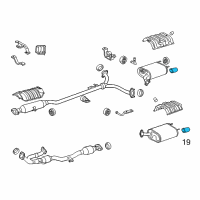 OEM 2014 Lexus ES350 BAFFLE Sub-Assembly, Exhaust Diagram - 17408-31090