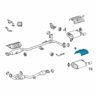 OEM 2015 Lexus ES350 Insulator, Main Muffler Heat Diagram - 58328-33030