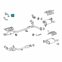 OEM 2014 Lexus ES350 Bracket Sub-Assembly, Exhaust Pipe Diagram - 17506-31090