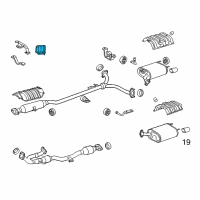 OEM 2007 Toyota Camry Front Pipe Bracket Diagram - 17506-31090