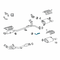 OEM 2013 Lexus ES300h Bracket, Exhaust Pipe Diagram - 17573-36030