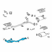 OEM 2018 Lexus ES350 Exhaust Pipe Assembly Diagram - 17410-0P571