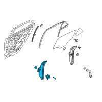 OEM 2018 Kia Rio Regulator Assembly-Rear Door Diagram - 83402H9100