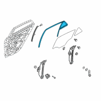 OEM Kia Rio Run Assembly-Rear Door Window Glass Diagram - 83541H9300