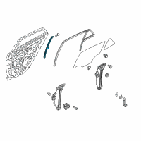 OEM Kia Rio Channel Assembly-Rear Door Diagram - 83520H9300