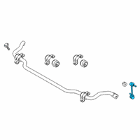 OEM Hyundai Genesis Link Assembly-Front Stabilizer, RH Diagram - 54840-B1500