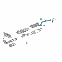 OEM 2010 Honda Element Tail, Exhuast Diagram - 18330-SCV-A01