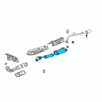 OEM Honda Element Muffler, Exhuast Diagram - 18030-SCV-A02