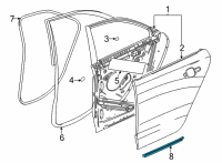 OEM 2014 Cadillac ATS Lower Weatherstrip Diagram - 23350713