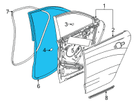 OEM 2018 Cadillac ATS Door Weatherstrip Diagram - 23164227