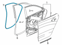 OEM 2015 Cadillac ATS Weatherstrip On Body Diagram - 23124161