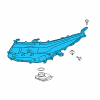 OEM 2018 Toyota Prius Prime Composite Headlamp Diagram - 81145-47800