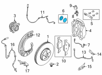OEM 2020 BMW 540i REPAIR SET BRAKE CALIPER Diagram - 34-11-6-876-899