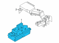 OEM 2021 BMW M440i xDrive Power Distribution Box, Front Diagram - 61-14-6-807-487