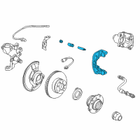 OEM 2000 BMW 740i Calliper Carrier Left Diagram - 34-11-1-163-305