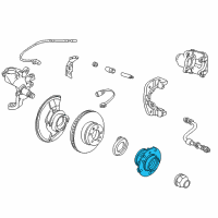 OEM 2001 BMW 750iL Wheel Hub With Bearing, Front Diagram - 31-22-1-092-519