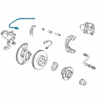 OEM BMW 740i Front Left Abs Wheel Speed Sensor Diagram - 34-52-1-182-076