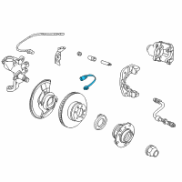 OEM 1995 BMW 740i Brake Pad Sensor, Front Diagram - 34-35-1-182-064