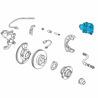 OEM 2001 BMW 750iL Brake Caliper Right Diagram - 34-11-1-163-318