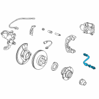 OEM 2000 BMW 750iL Brake Hose Front Diagram - 34-30-1-163-155