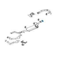 OEM 2009 Hummer H3T Tailpipe Gasket Diagram - 15036012