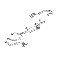 OEM 2009 Hummer H3T Clamp, Exhaust Pipe Diagram - 15103174