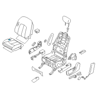 OEM 2014 Nissan Quest Pad Front Seat Cushion Diagram - 87361-1JA4C