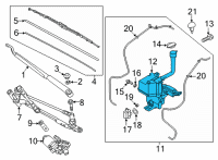 OEM 2022 Kia Sorento Reservoir Assy-W/Shl Diagram - 98611P2600