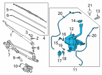 OEM Kia Sorento Reservoir & Pump Assembly Diagram - 98610P2600