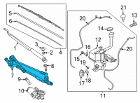 OEM 2021 Kia Sorento Linkage Assembly-WINDSHI Diagram - 98120P2000