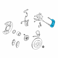 OEM 2003 Toyota MR2 Spyder Caliper Mount Diagram - 47707-17050