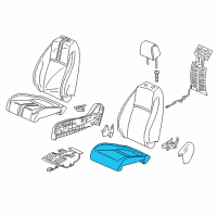 OEM 2021 Honda Civic Pad Complete Right, Front Cus Diagram - 81137-TBA-A31