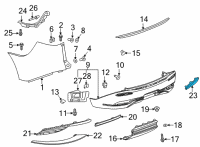 OEM 2021 Buick Enclave Reflector Diagram - 23204412