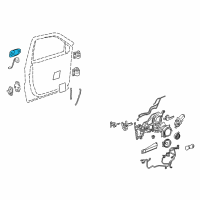 OEM 2006 Buick Terraza Handle Asm, Front Side Door Outside *Service Primer Diagram - 19257098