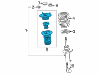 OEM Toyota Mirai Strut Mount Diagram - 48750-62010